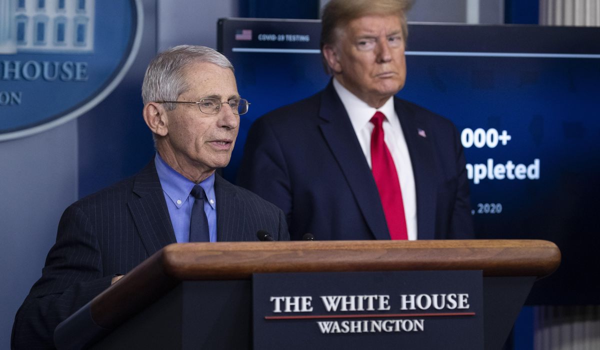 Trump calls Fauci an 'alarmist,' but takes responsibility for impact of pandemic - Washington Times