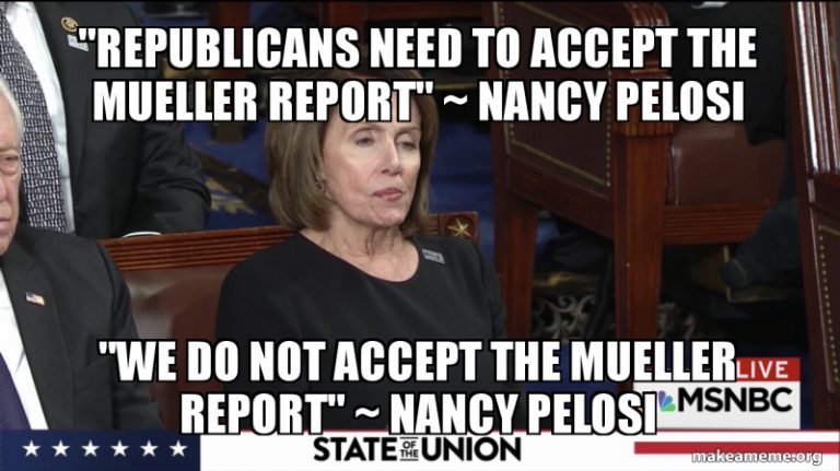 Meme of the day: Nancy Pelosi Had This Inconvenient Amnesia During Mueller Report Unveiling - The Daily Report