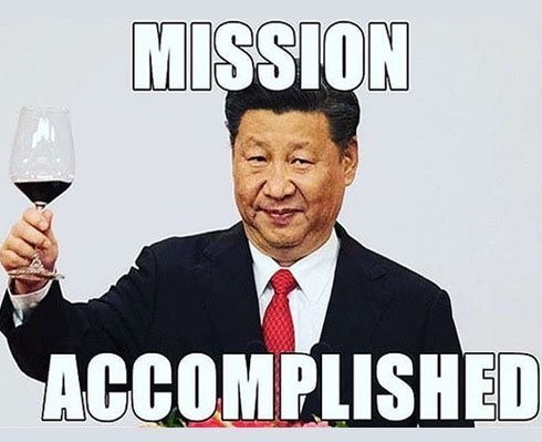 Meme of the day: Looks Like It's A Victory For Xi and Communist China - The Daily Report