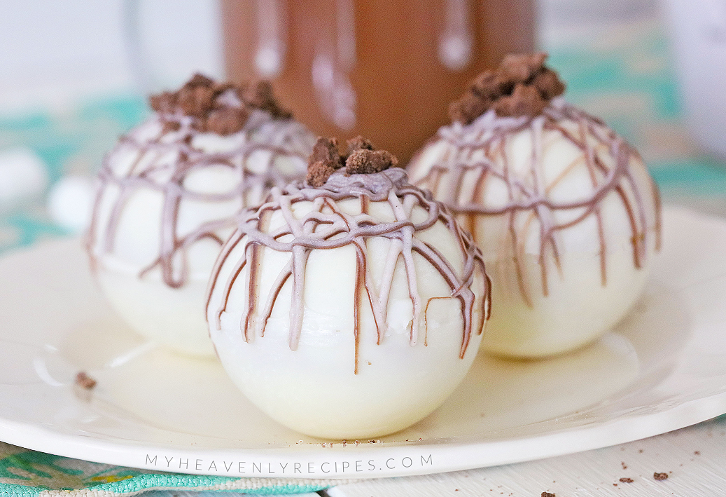 Rum Chata Hot Cocoa Bombs - My Heavenly Recipes