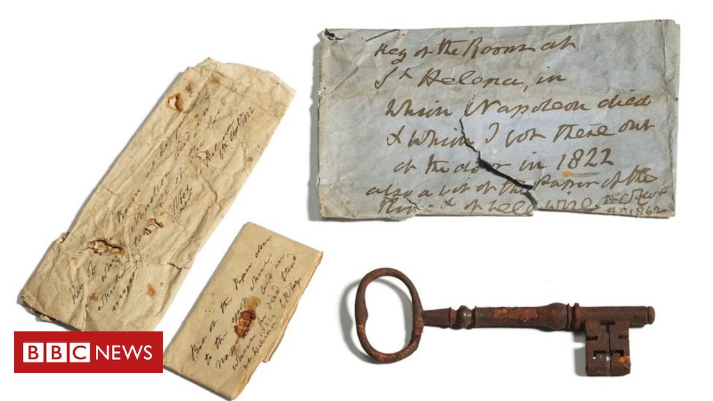 The key to the room where Napoleon died is to be auctioned after it was found in Scotland.