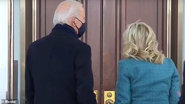 WATCH: Bidens Awkwardly Stand in the Cold After Being Locked Out Of White House Because They Fired Trump Usher