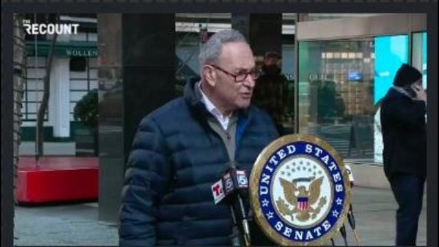 Heckler interrupts Sen. Chuck Schumer’s address calling for the impeachment of President Trump