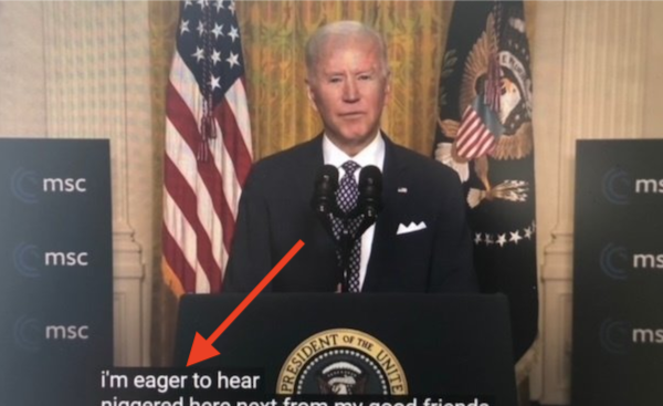 WATCH: Biden Accidentally Utters The N Word During Speech, Even Closed Captioning Picks it Up