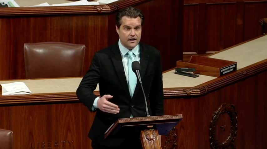 Gaetz OBLITERATES The Left's Tyranny In Powerful Speech