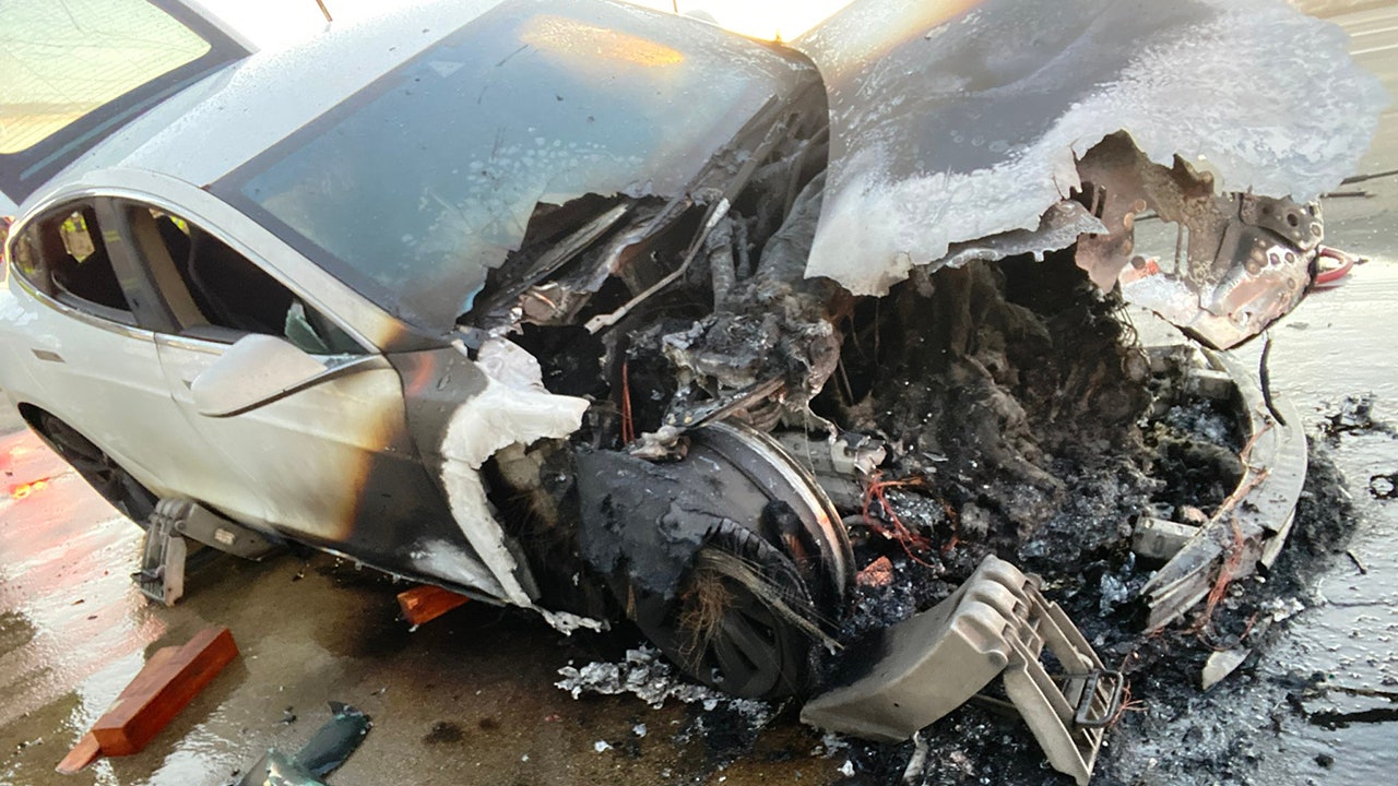 Tesla ‘spontaneously’ catches fire on California freeway, officials say | Fox Business