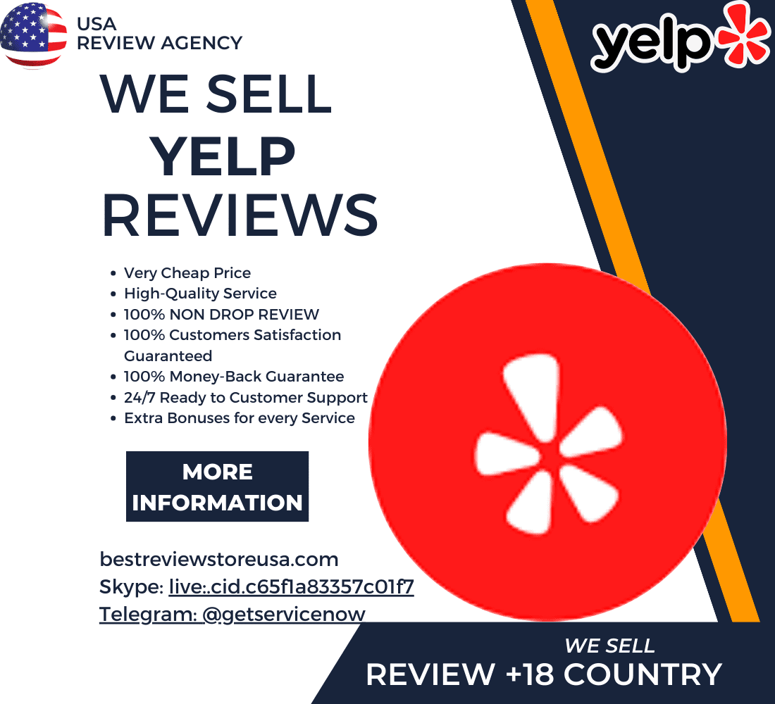 Buy Yelp Reviews (100% Safe, Verified & Non-Drop Rating Service)